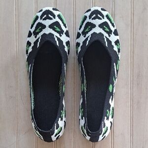 Frank Mully Knit Ballet Flats Slip On Lightweight Comfort Flats Stylish Print